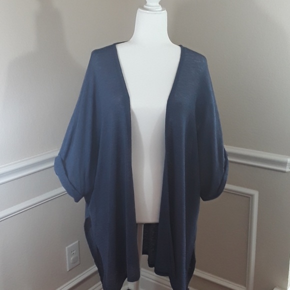 Slate blue oversized cardigan - Picture 3 of 5